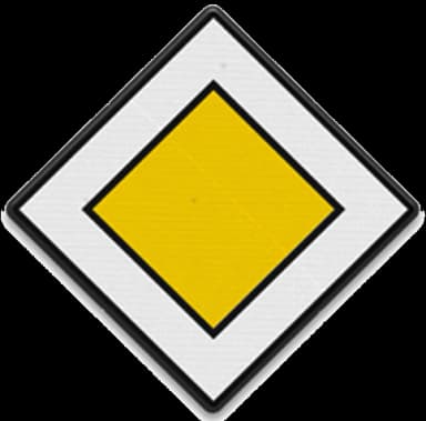 Verkeersbord B1: Voorrangsweg