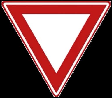 Verkeersbord B6: Verleen voorrang aan bestuurders op de kruisende weg