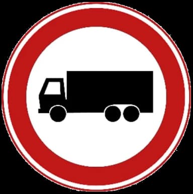 Verkeersbord C7: Gesloten voor vrachtauto's