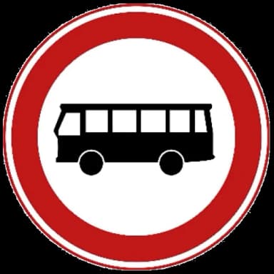 Verkeersbord C7A: Gesloten voor autobussen